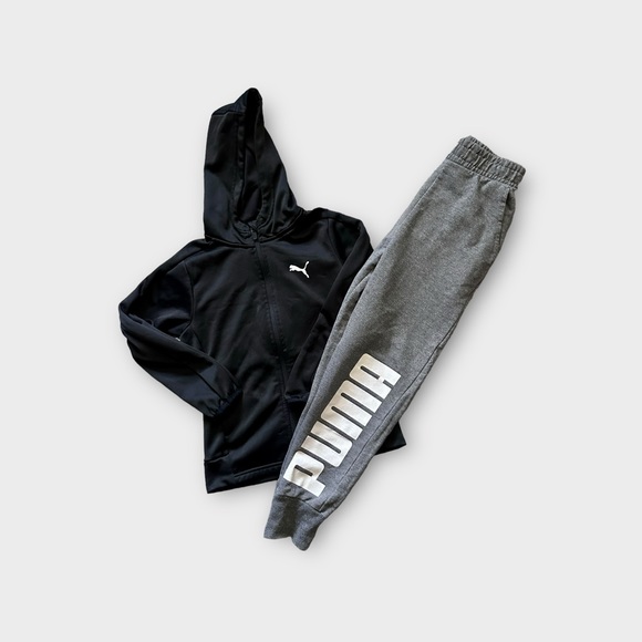 🎉Boys Puma Jogger/long sleeve zip up hoodie set - boys size 7/8. GUC. 🎉 - Picture 2 of 4